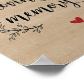 Rustikale Weintrauben Hochzeit in liebevollem Gedä Poster (Ecke)