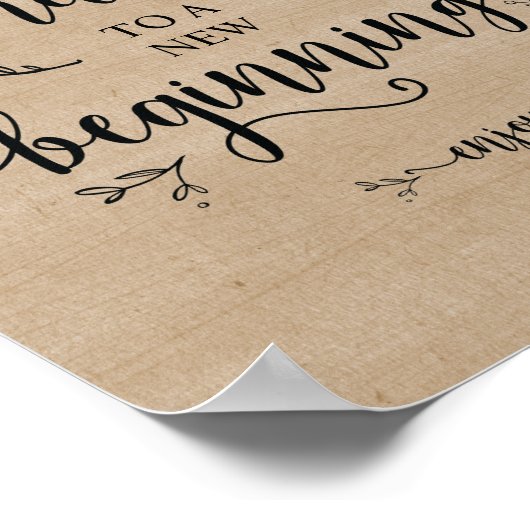 Rustikale Weintrauben Hochzeitssängerin Poster (Ecke)