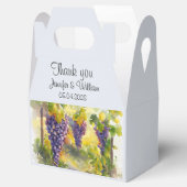 Rustikale Weintrauben Lemons Italien Hochzeit Geschenkschachtel (Geöffnet)