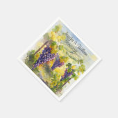 Rustikale Weintrauben Lemons Italien Hochzeit Serviette (Ecke)