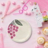 Rustikale Weintrauben Papier Teller (Party)