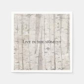 Rustikale weiße Birkenbäume Serviette (Vorderseite)