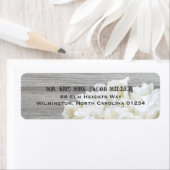 Rustikale weiße Blume Rücksendeadressen-Aufkleber (Insitu)