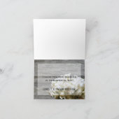 Rustikale weiße Blume Vielen Dank Karten (Innenseite)