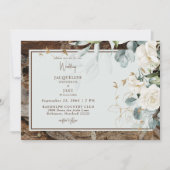 Rustikale weiße Blumenzwiebelzange Einladung (Vorderseite)