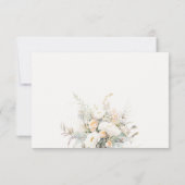 Rustikale, weiße Blütenspeisen - Optionen für die RSVP Karte (Rückseite)
