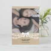 Rustikale weiße Bogen-u. Feiertagskarte (Stehend Vorderseite)