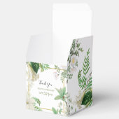 Rustikale, weiße, grüne Aquarellfarben-Goldhochzei Geschenkschachtel (Geöffnet)