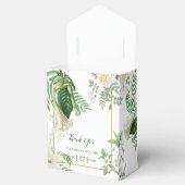 Rustikale, weiße, grüne Aquarellfarben-Goldhochzei Geschenkschachtel (Geöffnet)