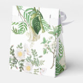 Rustikale, weiße, grüne Aquarellfarben-Goldhochzei Geschenkschachtel (Rückseite)