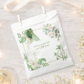 Rustikale, weiße, grüne Aquarellfarben-Goldhochzei Geschenktütchen (Ausgeschnitten)