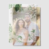 Rustikale, weiße, grüne Aquarellfarben-Goldhochzei Pergament Einladungen (Versatz (Ehepaar))