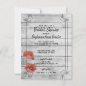 Rustikale weiße hölzerne einladung (Vorderseite)