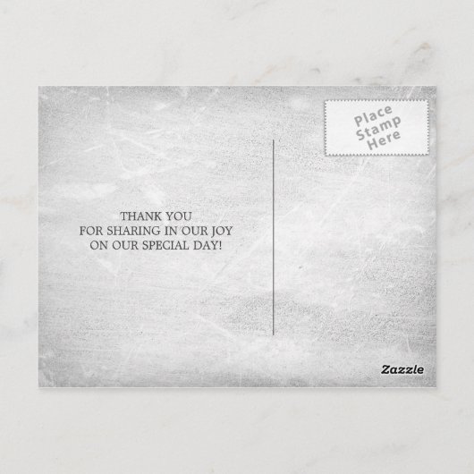 Rustikale Weiße Laterne Hochzeit Danke Postkarte (Rückseite)