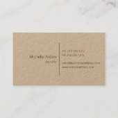 Rustikale, weiße Laternen Visitenkarte (Rückseite)