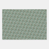 Rustikale weiße Poinsettien und Grünpflanzen Geschenkpapier Set (Vorderseite 3)