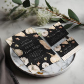 Rustikale weiße Pumpkins Fall Baby-Dusche Einladung