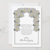 Rustikale Weiße Rosen Hochzeit Danke Karte (Vorderseite)