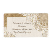 Rustikale weiße Spitzen auf Hochzeit (Vorne)