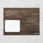 Rustikale weiße Spitzen-Hochzeit RSVP für passende Postkarte (Rückseite)