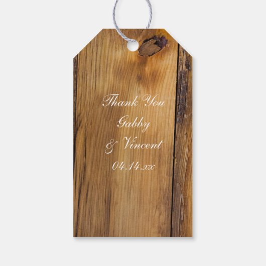 Rustikale weiße Tulips in Mason Jar Gastgeschenk H Geschenkanhänger (Rückseite)