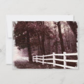 Rustikale weiße Zaun-Baum- des Einladung (Rückseite)