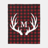 Rustikale Weißhirngewächse Buffalo Karierte Custom Fleecedecke (Vorderseite)