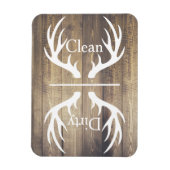 Rustikale Weißhirsche und Holzgeschirrspülmaschine Magnet (Vertikal)