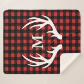 Rustikale Weißhirschgewächse & Buffalo Karo Karier Sherpadecke (Vorderseite (Horizontal))