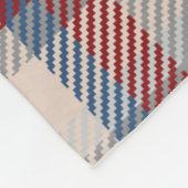 Rustikale Weißmoose Antler Berry Kariert Monogram Fleecedecke (Ecke)