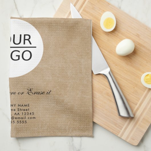 Rustikale Werbeaktion für benutzerdefinierte Textf Geschirrtuch (Viertel Falte)