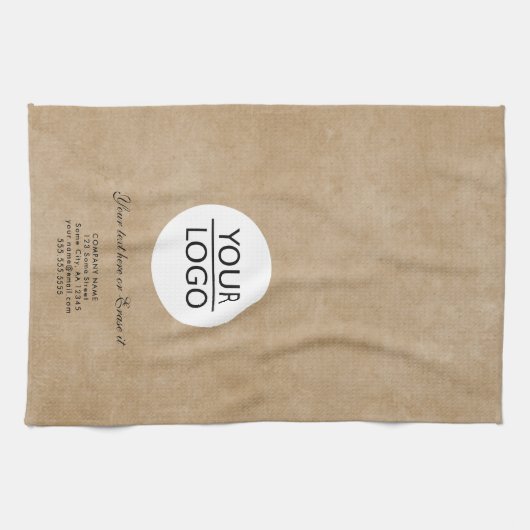 Rustikale Werbeaktion für benutzerdefinierte Textf Geschirrtuch (Horizontal)