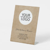 Rustikale Werbeaktion für benutzerdefinierte Textf Sockelschild (Vorderseite)