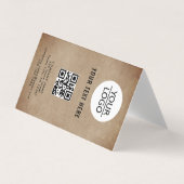 Rustikale Werbeaktion für benutzerdefinierte Textf Visitenkarten (Vorderseite)