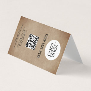 Rustikale Werbeaktion für benutzerdefinierte Textf Visitenkarten