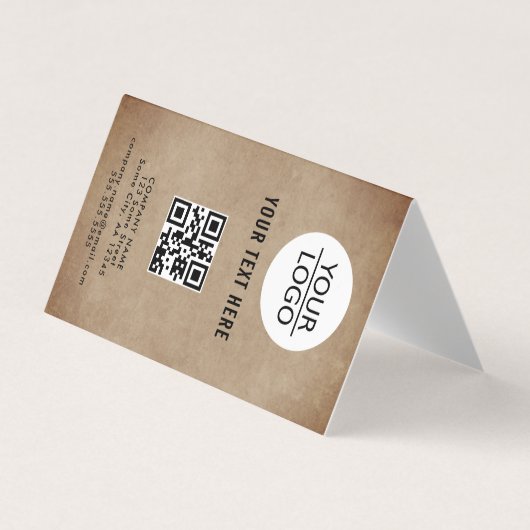 Rustikale Werbeaktion für benutzerdefinierte Textf Visitenkarten (Vorderseite)