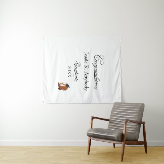 Rustikale Western-Abschlussfeier Wandteppich (Beispiel (Horizontal))