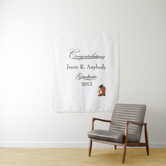 Rustikale Western-Abschlussfeier Wandteppich (Beispiel)