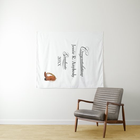 Rustikale Western-Abschlussfeier Wandteppich (Beispiel (Horizontal))