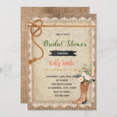 Rustikale Western Brautdusche Einladung (Vorne/Hinten)