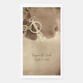 Rustikale Western Brown Horse Wedding Serviette