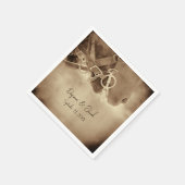 Rustikale Western Brown Horse Wedding Serviette (Ecke)