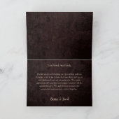 Rustikale Western Country Brown Bull Skull Hochzei Dankeskarte (Innenseite)