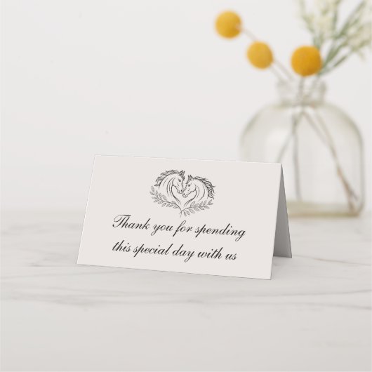 Rustikale Western Country Wedding Vielen Dank Platzkarte (Vorderseite)