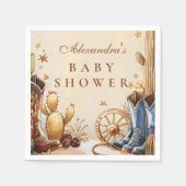 Rustikale Western-Cowboy-Baby-Party Serviette (Vorderseite)