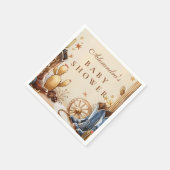 Rustikale Western-Cowboy-Baby-Party Serviette (Ecke)