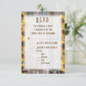 Rustikale Western Cowboy Country Hochzeit R.S.V.P RSVP Karte (Stehend Vorderseite)