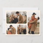 Rustikale Western-Cowboy-Foto-Collage-Hochzeit Save The Date (Rückseite)