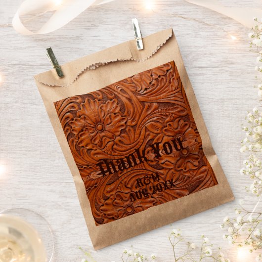 Rustikale Western Cowboy-Gastgeschenk Hochzeit Geschenktütchen (Ausgeschnitten)