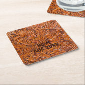 Rustikale Western Cowboy-Gastgeschenk Hochzeit Rechteckiger Pappuntersetzer (angewinkelt)